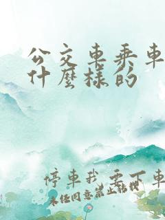 公交车乘车码是什么样的