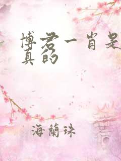 博君一肖是不是真的