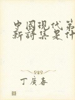 中国现代第一部新诗集是什么