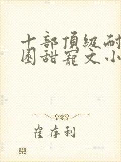十部顶级耐看校园甜宠文小说