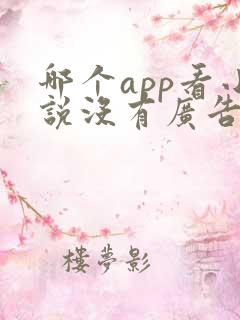 哪个app看小说没有广告