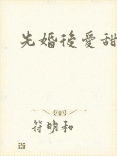 先婚后爱甜宠文