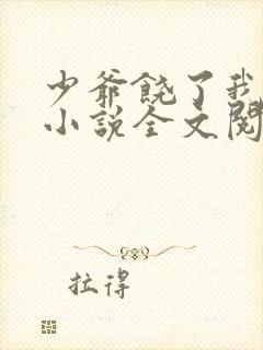 少爷饶了我原著小说全文阅读