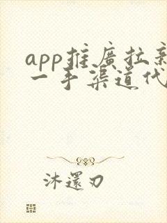 app推广拉新一手渠道代理费