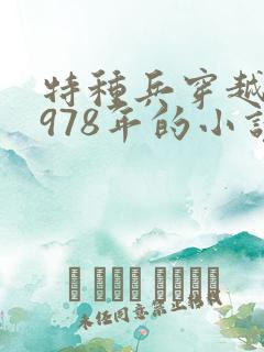 特种兵穿越回1978年的小说