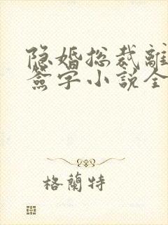 隐婚总裁离婚请签字小说全文免费阅读