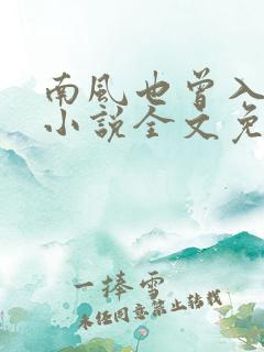 南风也曾入我怀小说全文免费阅读