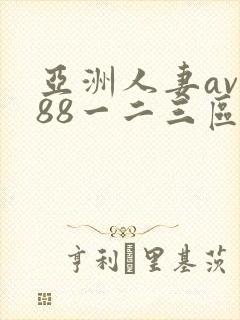 亚洲人妻av888一二三区