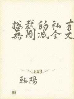 总裁的私有宝贝无删减全文免费