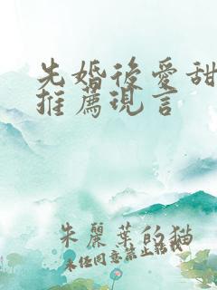 先婚后爱甜宠文推荐现言