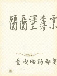 顾长泽李雪韵顾圆圆王清小说免费阅