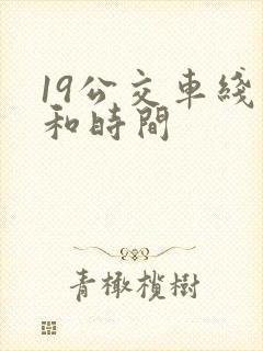 19公交车线路和时间