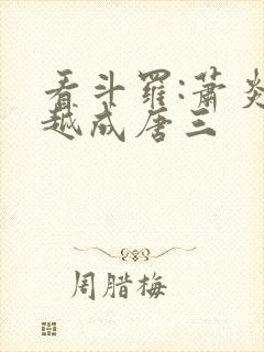 看斗罗:萧炎穿越成唐三