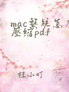 mac系统怎么压缩pdf