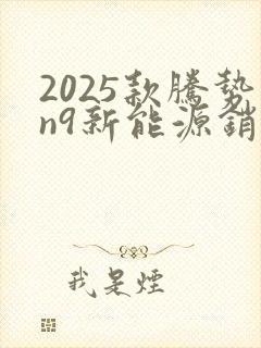 2025款腾势n9新能源销量