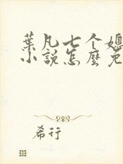 叶凡七个媳妇的小说怎么免费阅读