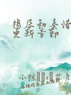 杨辰和秦惜刚刚更新章节