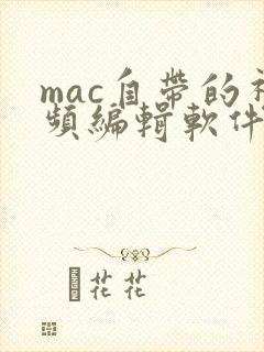 mac自带的视频编辑软件