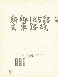 新乡185路公交车路线