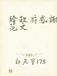 给政府感谢信的范文