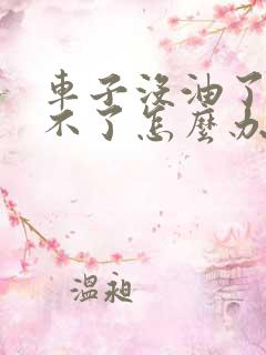 车子没油了启动不了怎么办 车子没油了启动不了怎么办