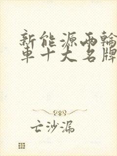 新能源两轮电动车十大名牌排名及价格