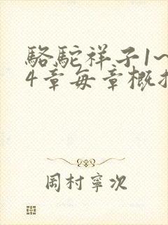 骆驼祥子1~24章每章概括