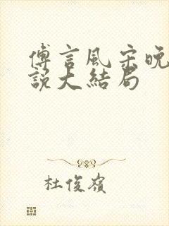 傅言风宋晚睛小说大结局