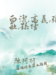 白洁,高义,张敏,孙倩