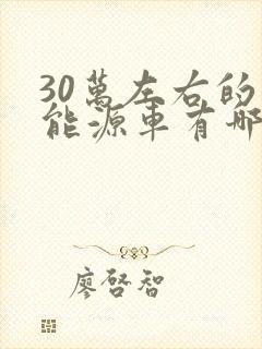 30万左右的新能源车有哪些