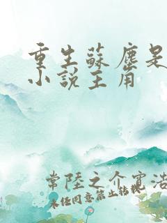 重生苏尘是哪部小说主角 重生苏尘是哪部小说主角