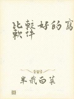 比较好的写小说软件