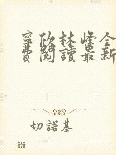 宁欣林峰全文免费阅读最新章节更新时间