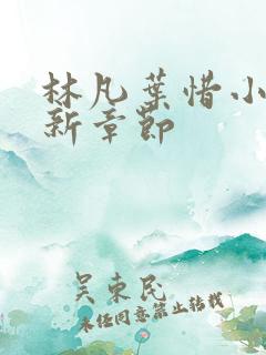 林凡叶惜小说最新章节