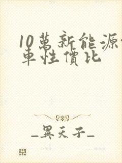 10万新能源汽车性价比
