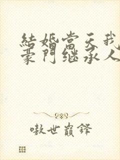 结婚当天我成了豪门继承人短剧免费观看