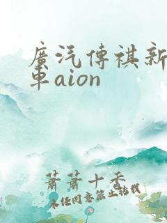 广汽传祺新能源车aion
