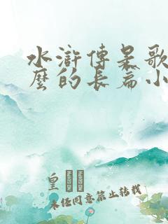 水浒传是歌颂什么的长篇小说