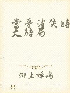 当爱消失时短剧大结局