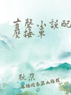 有声小说配音怎么接单