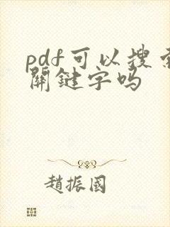 pdf可以搜索关键字吗