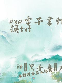 exe电子书转换txt