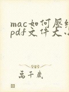 mac如何压缩pdf文件大小 mac如何压缩pdf文件大小
