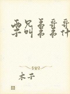 两兄弟哥哥的孩子叫弟弟什么