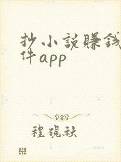 抄小说赚钱的软件app 抄小说赚钱的软件app