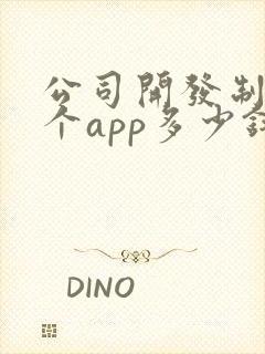 公司开发制作一个app多少钱