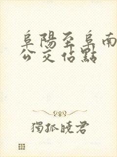 阜阳至阜南城际公交站点