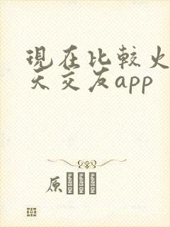 现在比较火的聊天交友app