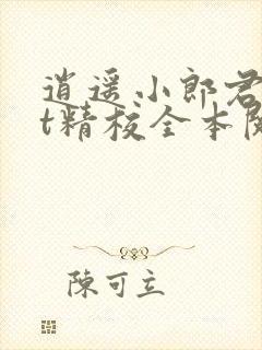 逍遥小郎君txt精校全本阅读