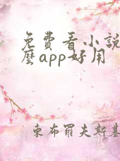 免费看小说用什么app好用